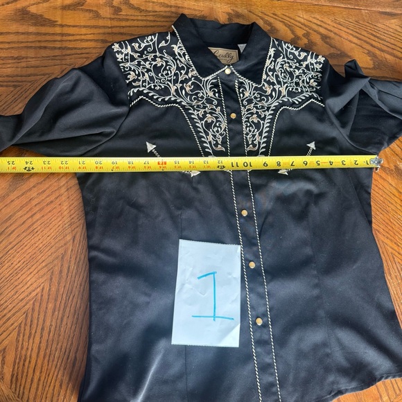 SCULLY MEN'S EMBROIDERED GUNFIGHTER LONG SLEEVE PEARL SNAP WESTERN SHIRT - Picture 10 of 11